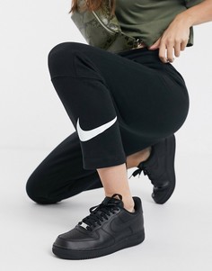 Черные узкие джоггеры с логотипом-галочкой Nike-Черный