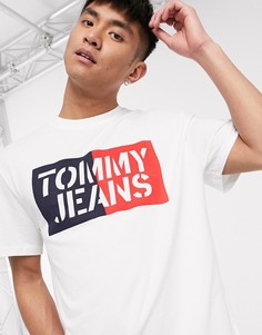 Белая футболка с логотипом Tommy Jeans-Белый