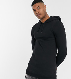 Черный удлиненный обтягивающий худи ASOS DESIGN Tall