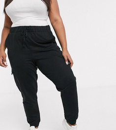Джоггеры в стиле милитари из органического хлопка ASOS DESIGN Curve-Черный