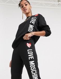 Свитшот с логотипом Love Moschino-Черный