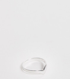 Серебряное кольцо V-образной формы ASOS DESIGN Curve-Серебряный