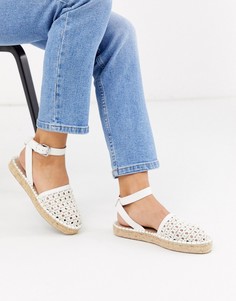 Белые сандалии-эспадрильи ASOS DESIGN-Белый