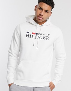 Худи белого цвета с логотипом Tommy Hilfiger-Белый