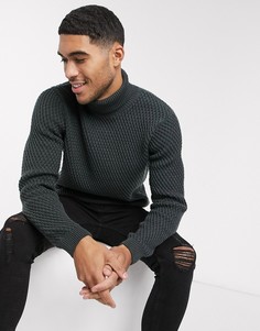 Темно-серая фактурная водолазка ASOS DESIGN-Серый