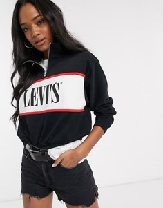 Свитшот на молнии с логотипом Levis-Черный Levis®