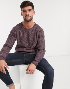 Красный легкий фактурный джемпер Selected Homme-Темно-синий