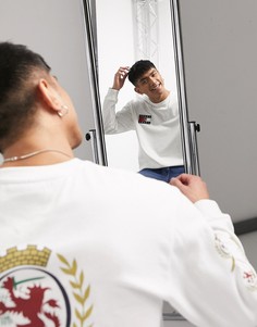 Кремовый лонгслив с логотипом Tommy Jeans