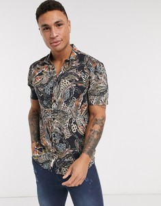 Черная рубашка River Island-Черный