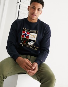 Темно-синий свитшот с логотипом Tommy Hilfiger