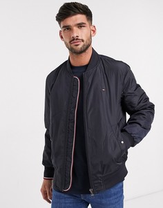 Темно-синий пуховик‑бомбер Tommy Hilfiger