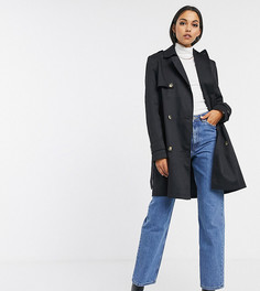 Черный тренч ASOS DESIGN Tall