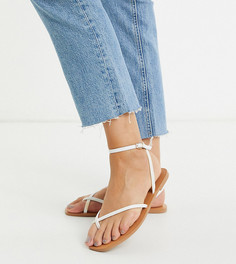 Белые сандалии для широкой стопы ASOS DESIGN-Белый