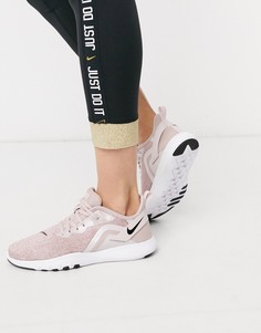 Кроссовки цвета розового золота Nike Training Flex-Розовый