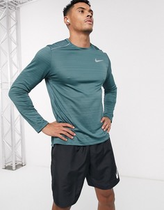 Серый лонгслив Nike Running Miler