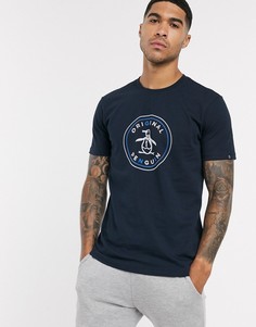 Темно-синяя футболка с логотипом Original Penguin-Темно-синий