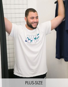 Белая футболка с камуфляжным принтом Nike Training Plus-Белый