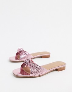 Розовые сандалии с эффектом металлик ASOS DESIGN-Розовый