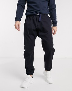 Темно-синие брюки с манжетами и ремнем PS Paul Smith-Темно-синий