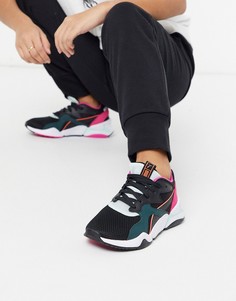 Черные сетчатые кроссовки Puma Nova-Черный
