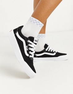 Черные парусиновые кеды с белой отделкой Vans Palomar-Черный
