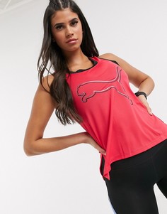 Розовый топ с логотипом Puma