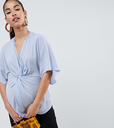 Топ с рукавами-кимоно ASOS DESIGN Maternity-Синий