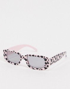 Розовые квадратные солнцезащитные очки ASOS DESIGN-Розовый