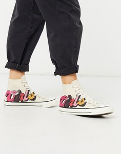 Высокие кеды с принтом "Girls Unite" Converse Chuck Taylor All Star-Мульти