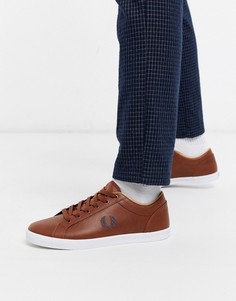 Светло-коричневые кожаные кроссовки Fred Perry Baseline-Светло-коричневый