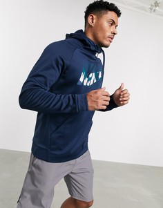 Худи темно-синего цвета с камуфляжным принтом Nike Training-Темно-синий