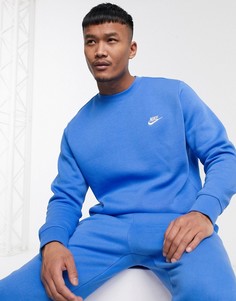 Синий свитшот с круглым вырезом Nike Club