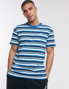 Синяя футболка в полоску Nike-Синий