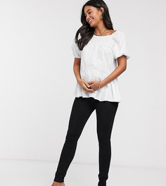 Черные джинсы с посадкой под животом River Island Maternity-Черный