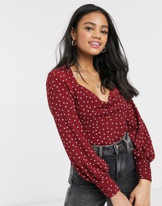 Лонгслив со свободным воротом ASOS DESIGN-Мульти