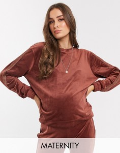 Коричневый велюровый джемпер для дома Hunkemoller Maternity