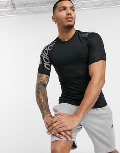 Черная футболка adidas Alphaskin-Черный
