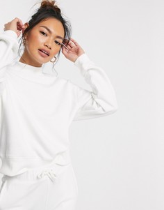 Кремовый свитшот от комплекта с высоким воротником Miss Selfridge