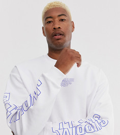Белый oversize-свитшот с принтом ASOS DESIGN Tall
