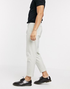 Широкие брюки в белую и синюю полоску Burton Menswear-Светло-бежевый