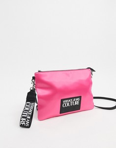 Сумка через плечо с логотипом и ремешком Versace Jeans Couture-Розовый