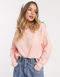 Розовый джемпер с отделкой помпонами Miss Selfridge