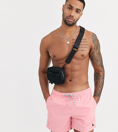 Розовые короткие шорты для плавания с контрастным шнурком ASOS DESIGN Tall-Розовый