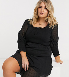 Черное сетчатое платье мини Vero Moda Curve-Черный