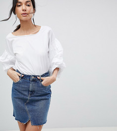 Синяя выбеленная джинсовая мини‑юбка ASOS DESIGN Tall-Синий