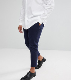 Темно-синие укороченные строгие брюки скинни ASOS DESIGN Plus-Темно-синий