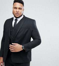 Черный приталенный пиджак ASOS DESIGN Plus