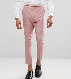 Розовые суженные книзу брюки в строгом стиле из 100% шерсти ASOS DESIGN TALL-Розовый
