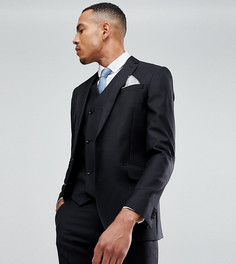 Узкий черный пиджак из 100% шерсти ASOS TALL