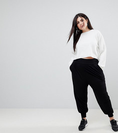 Трикотажные гаремные брюки ASOS DESIGN Curve-Черный